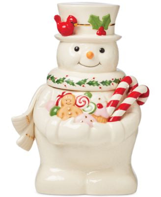 Lenox Happy Holly Days Snowman Cookie Jar