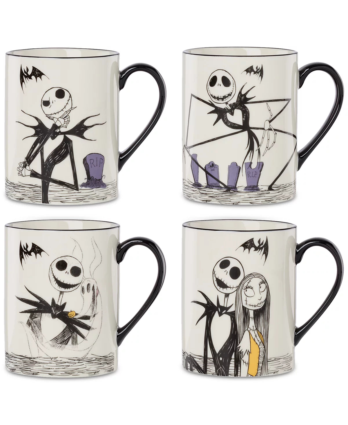 Lenox Nightmare Before Christmas Mugs - Set of 4