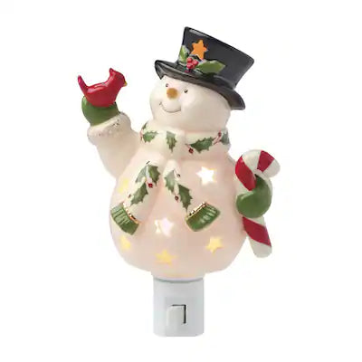 Lenox Happy Holly Days Snowman Night Light