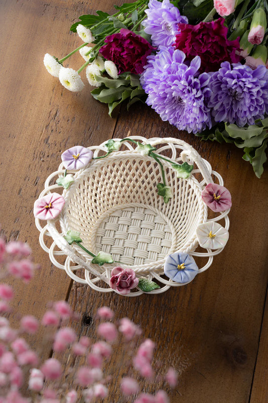 Belleek Morning Glory Basket