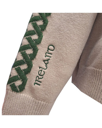 Celtic Knot Crew Neck Sweater Stone