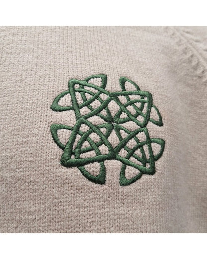 Celtic Knot Crew Neck Sweater Stone