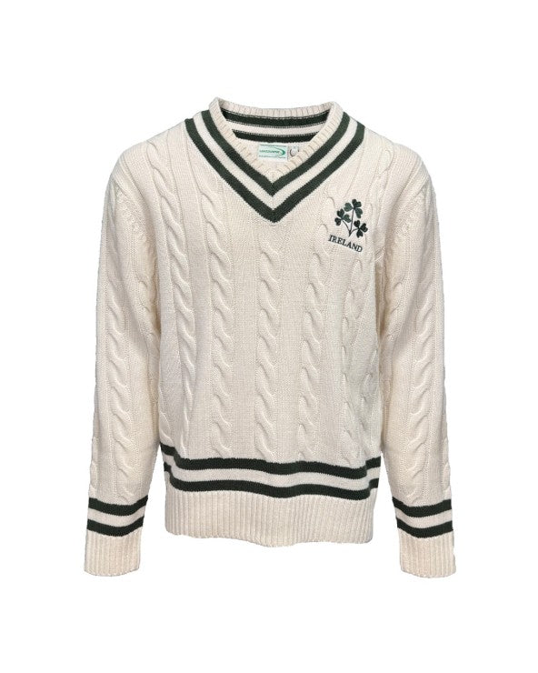 The Heritage Collection By Lansdowne Shamrock Crest Cab,e Sweater
