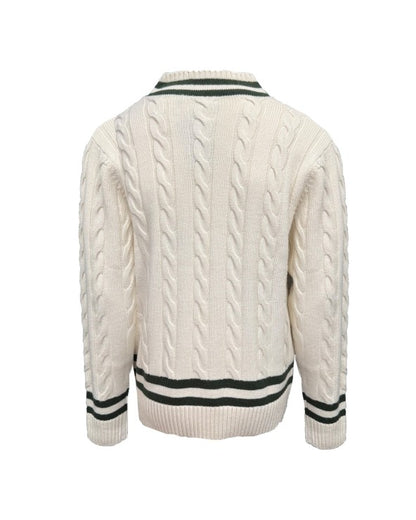 The Heritage Collection By Lansdowne Shamrock Crest Cab,e Sweater