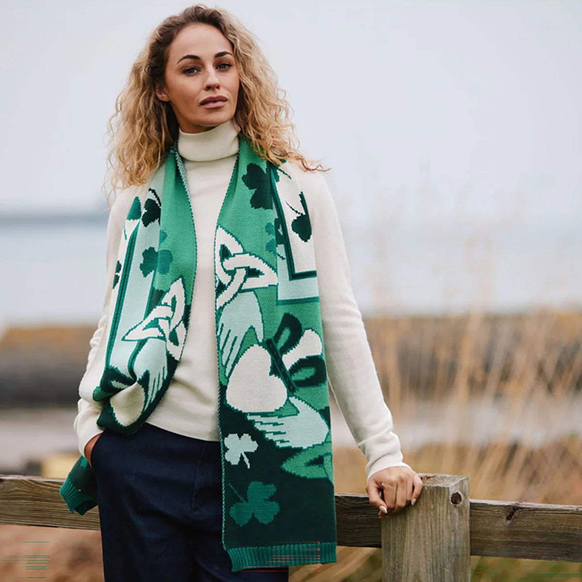 Patrick Francis Knit Claddagh Scarf