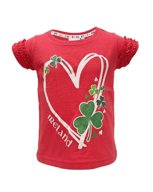 Traditional Craft Pink Shamrock Heart Top