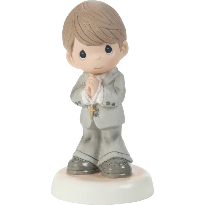 Precious Moments Boy First Holy Communion Figurine (Blonde)