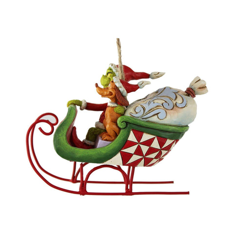 Grinch and Max in Sleigh Ornament