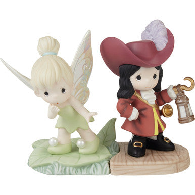 Disney Showcase Collection by Precious Moments, “Life Is A Daring Adventure,” 2 Piece Captain Hook & Tinker Bell
