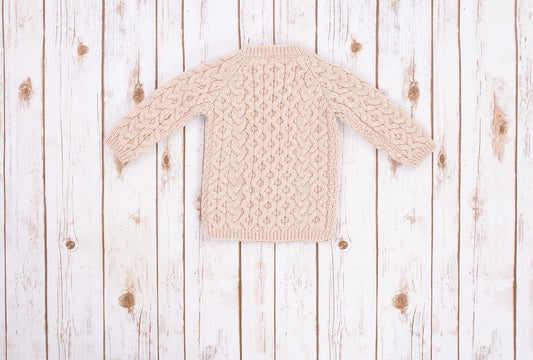 Kids Aran Merino Wool Sweater 3-4 Years