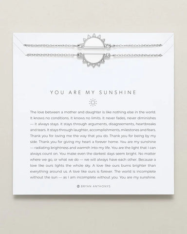 You are My Sunshine Necklace Silver/White