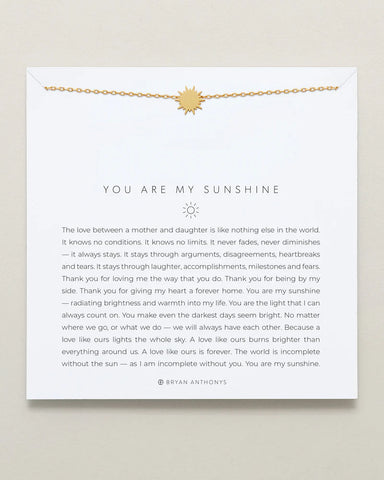 You Are My Sunshine Necklace Gold