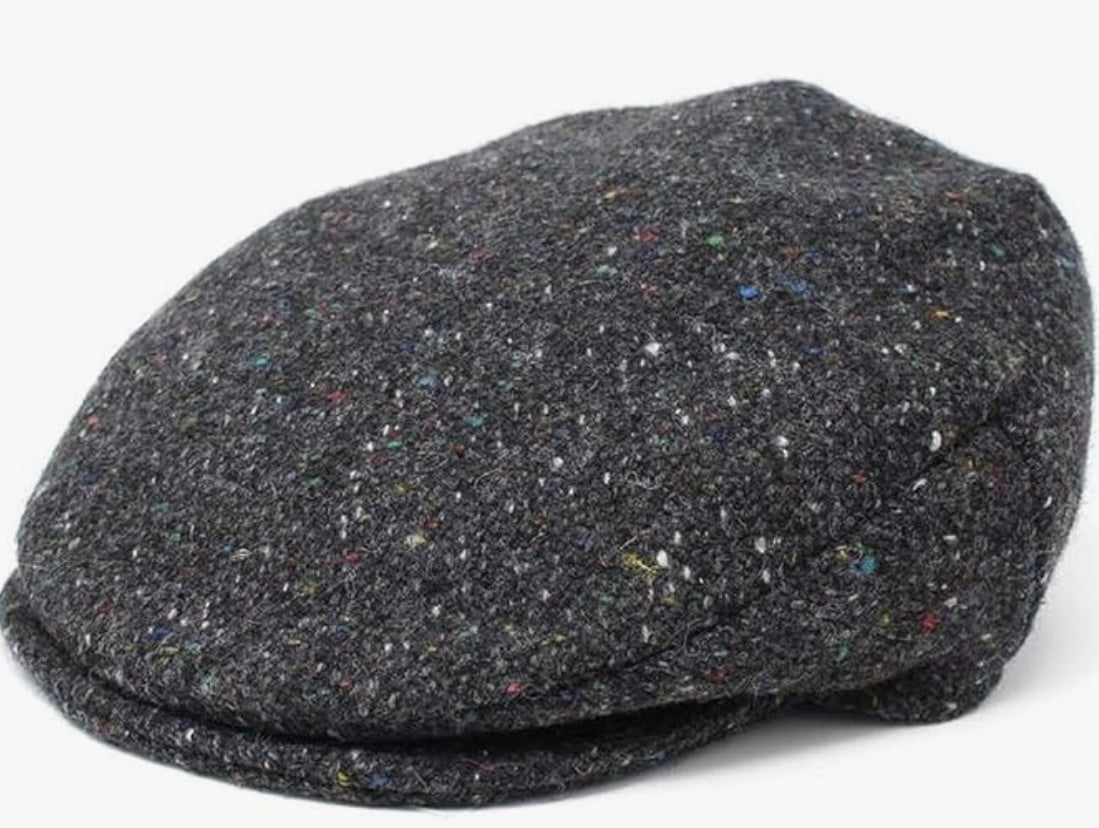 Hanna Hats of Donegal Vintage Cap Charcoal Salt & Pepper Cap – Giggle's ...