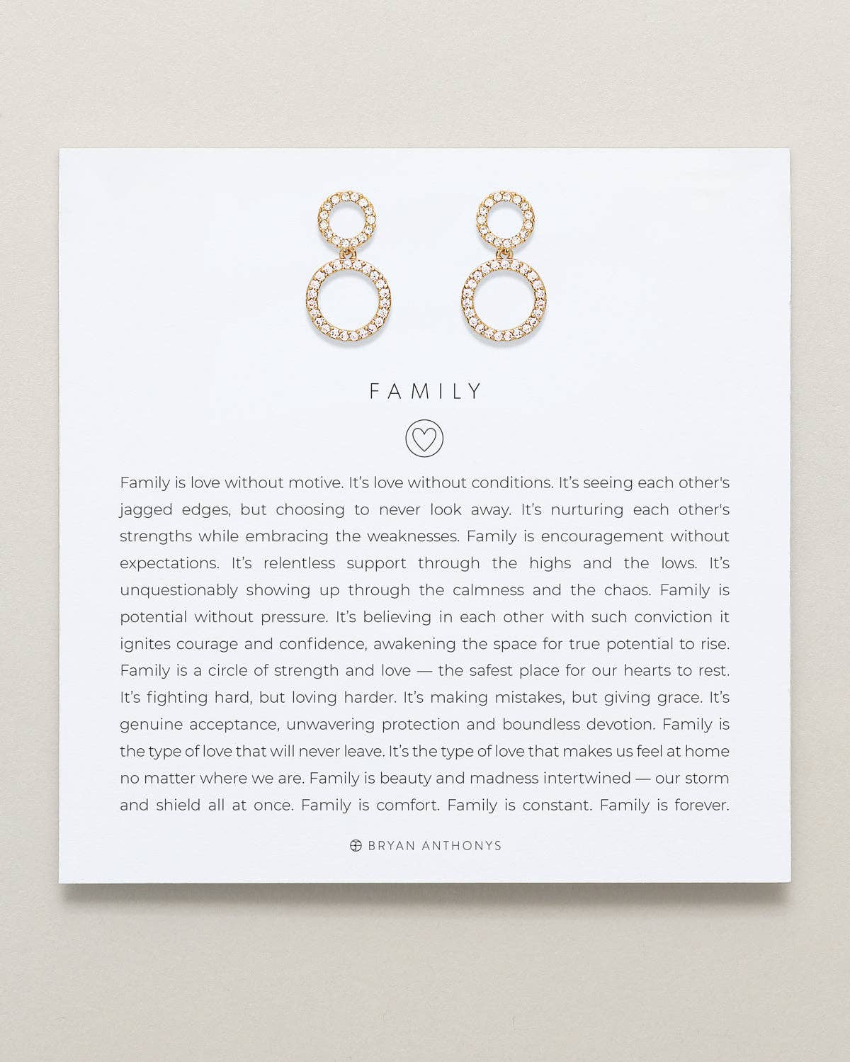 Bryan Anthonys - Family Drop Earrings: 14k Gold