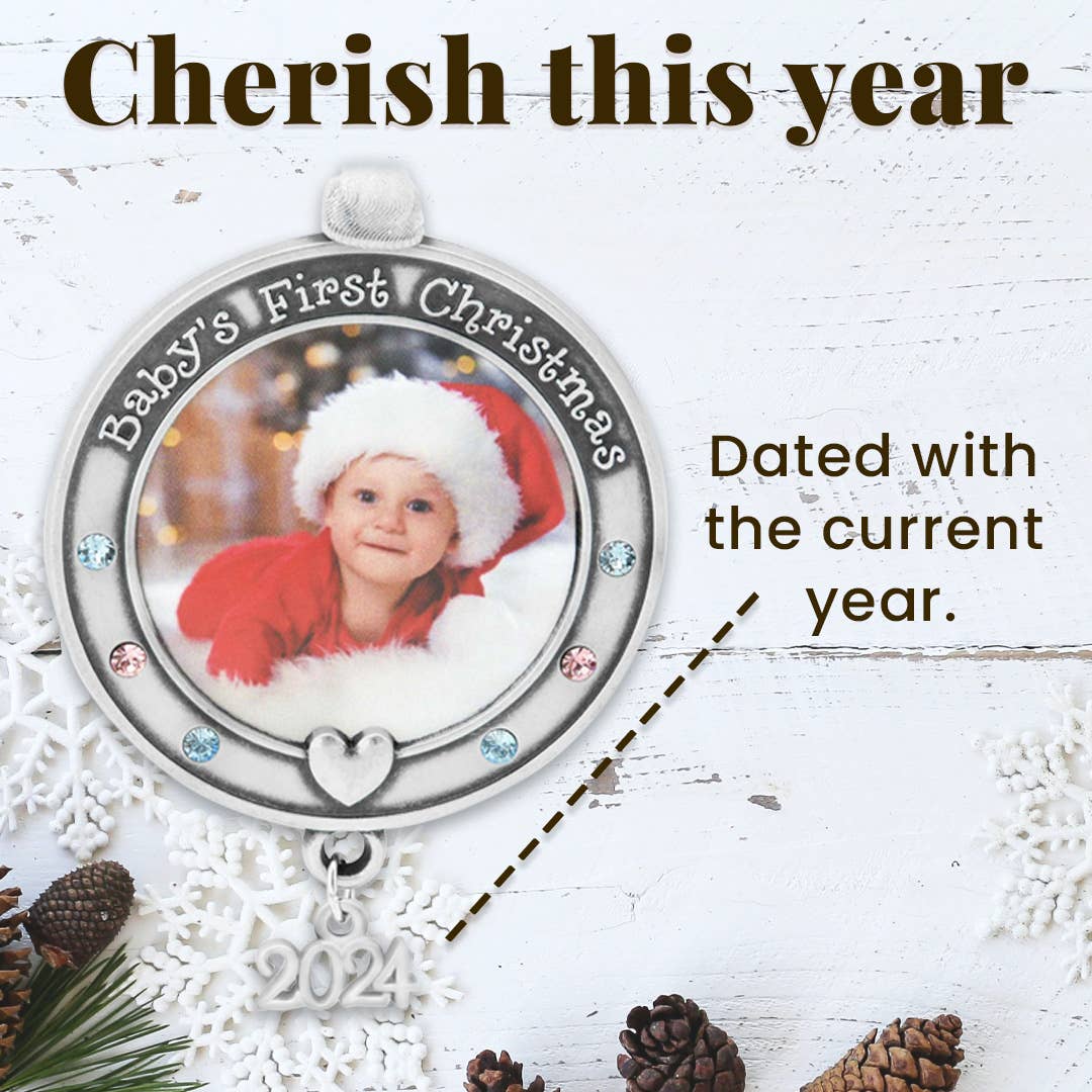 Gloria Duchin - Baby's First Christmas Pewter Photo Frame Ornament