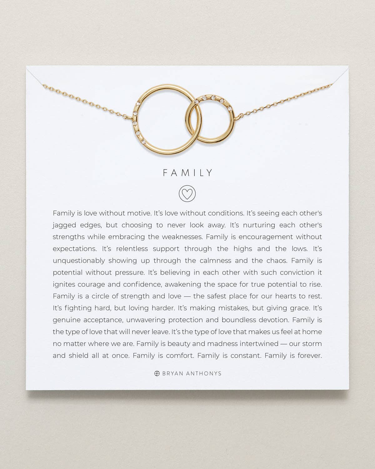 Bryan Anthonys - Family Interlocking Circles Necklace: Silver