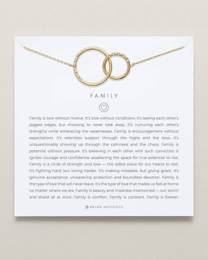 Bryan Anthonys - Family Interlocking Circles Necklace: 14k Gold
