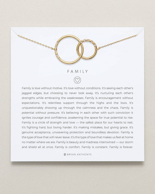 Bryan Anthonys - Family Interlocking Circles Necklace: 14k Gold