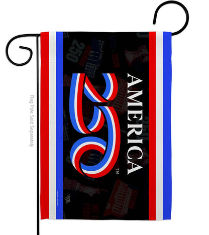 Two Group Flag Co - America 250 Flag Anniversary USA 250th Home Decor: Garden Flag 13" x 18.5" Only / Double Sided-Thick Fabric