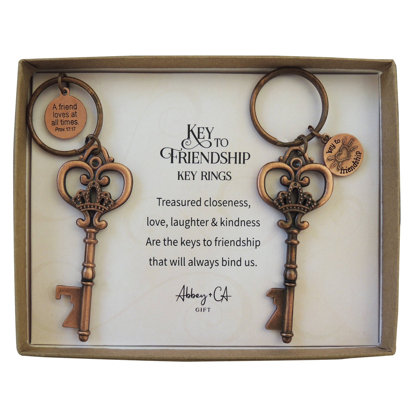 Abbey + CA Gift - Antique Key Ring Sets: Wedding Wishes