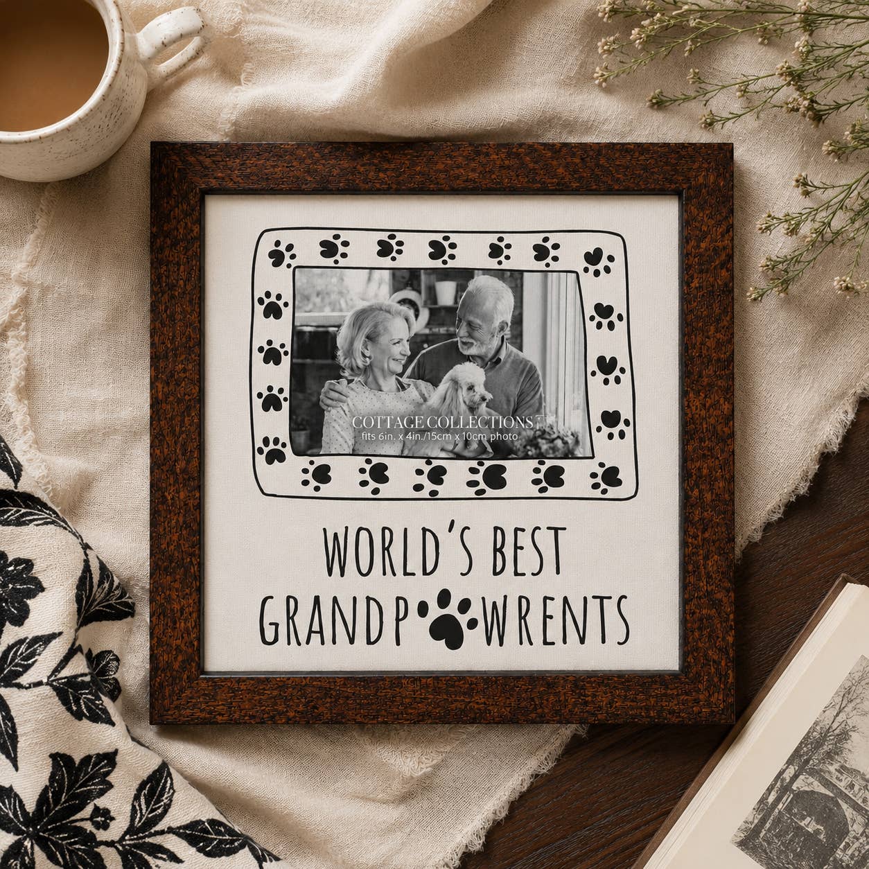 Cottage Garden - Photo Frame Worlds Best Grandpawrents