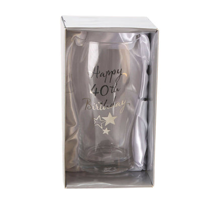 WIDDOP and Co. - Milestones Beer Glass 40th Birthday