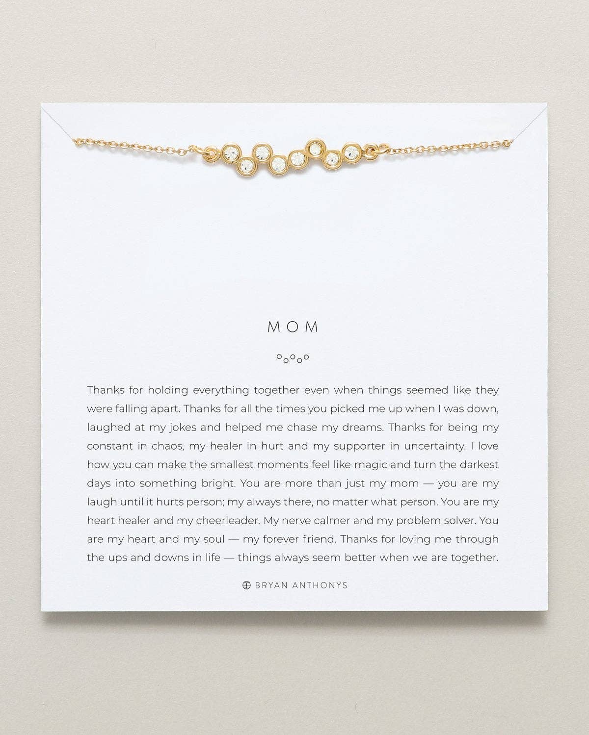 Bryan Anthonys - Mom Necklace: Silver / Crystal