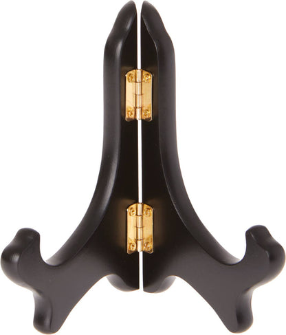 Bard's - Bard's Hinged MDF Wood Plate Stand, 5" x 5.75" x 3.75": Walnut