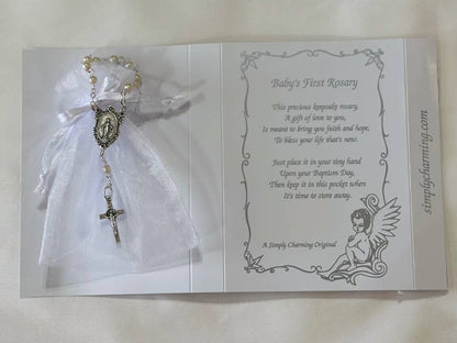 Simply Charming - Keepsake Baby's First Rosary Gift Boxed: Pink