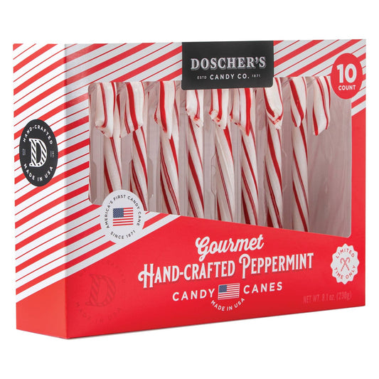 Doscher's Candy - Doscher's Famous Peppermint Candy Canes - 10-Count Carton