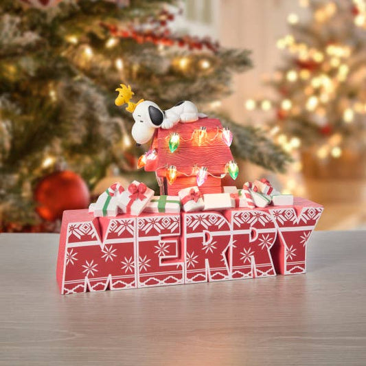 Precious Moments - Peanuts Snoopy and Woodstock Wishing You A Very Merry & Cozy