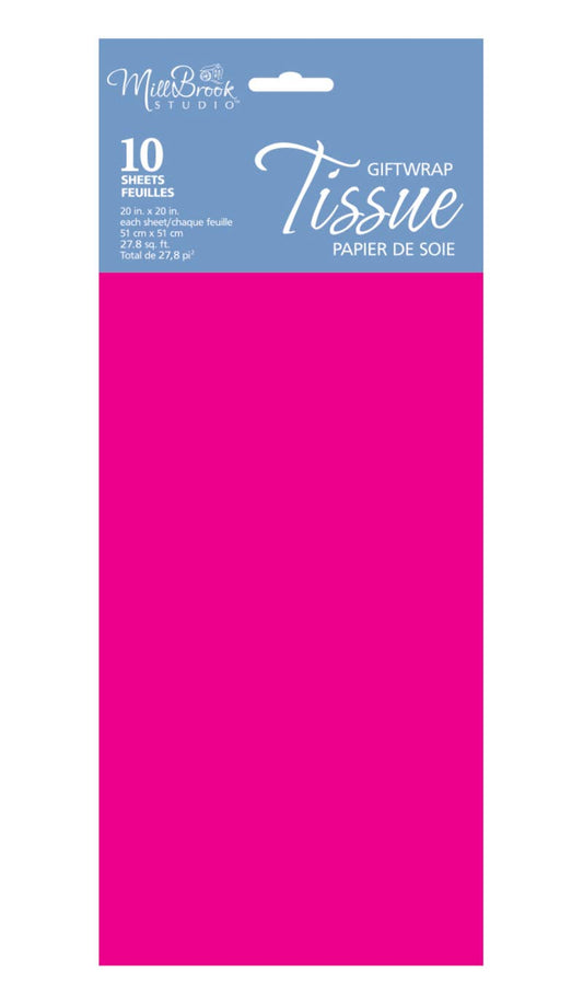 A-Line Greetings - Mill Brook Studio/10-Sheet Tissue/Cerise (12pcs) 93030