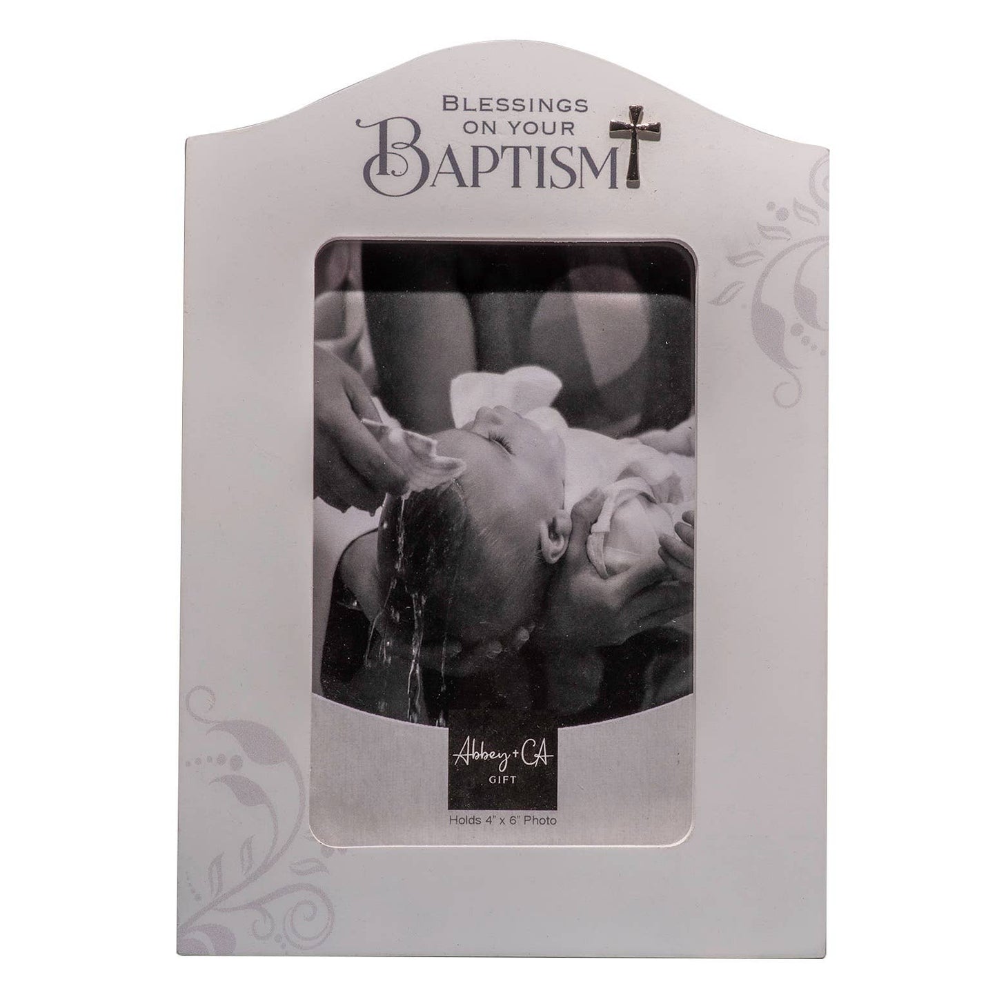 Abbey + CA Gift - Vertical Baptism Frame with Cross