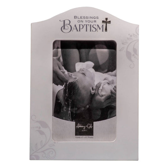 Abbey + CA Gift - Vertical Baptism Frame with Cross