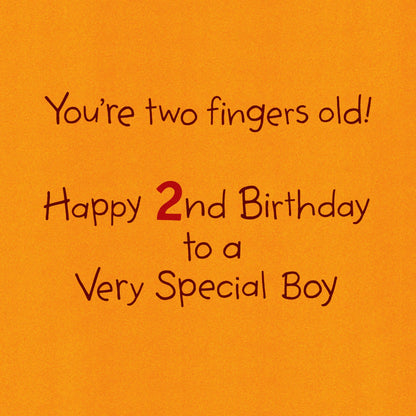 DICKENS INC. - 2nd Birthday Card for Boy (Cheerful Monkey)