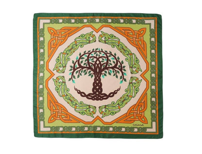 Celtic Ore Crafts - IRS-036A Polydisk Scarf Tree Green/Gold