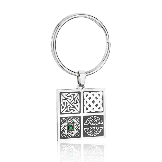 Joyful Sentiments - Handcrafted Celtic Knot Symbol Stainless Steel Keyring