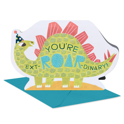 DICKENS INC. - Kids Birthday Greeting Card – “You’re Roar‑Extra‑Ordinary”