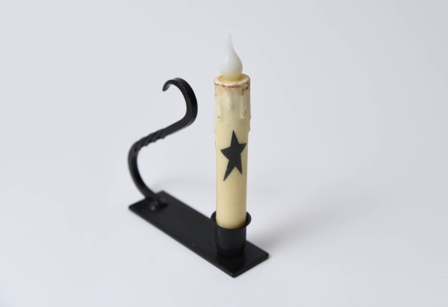 LMS Wholesale - Iron Taper Holder with Curved Handle