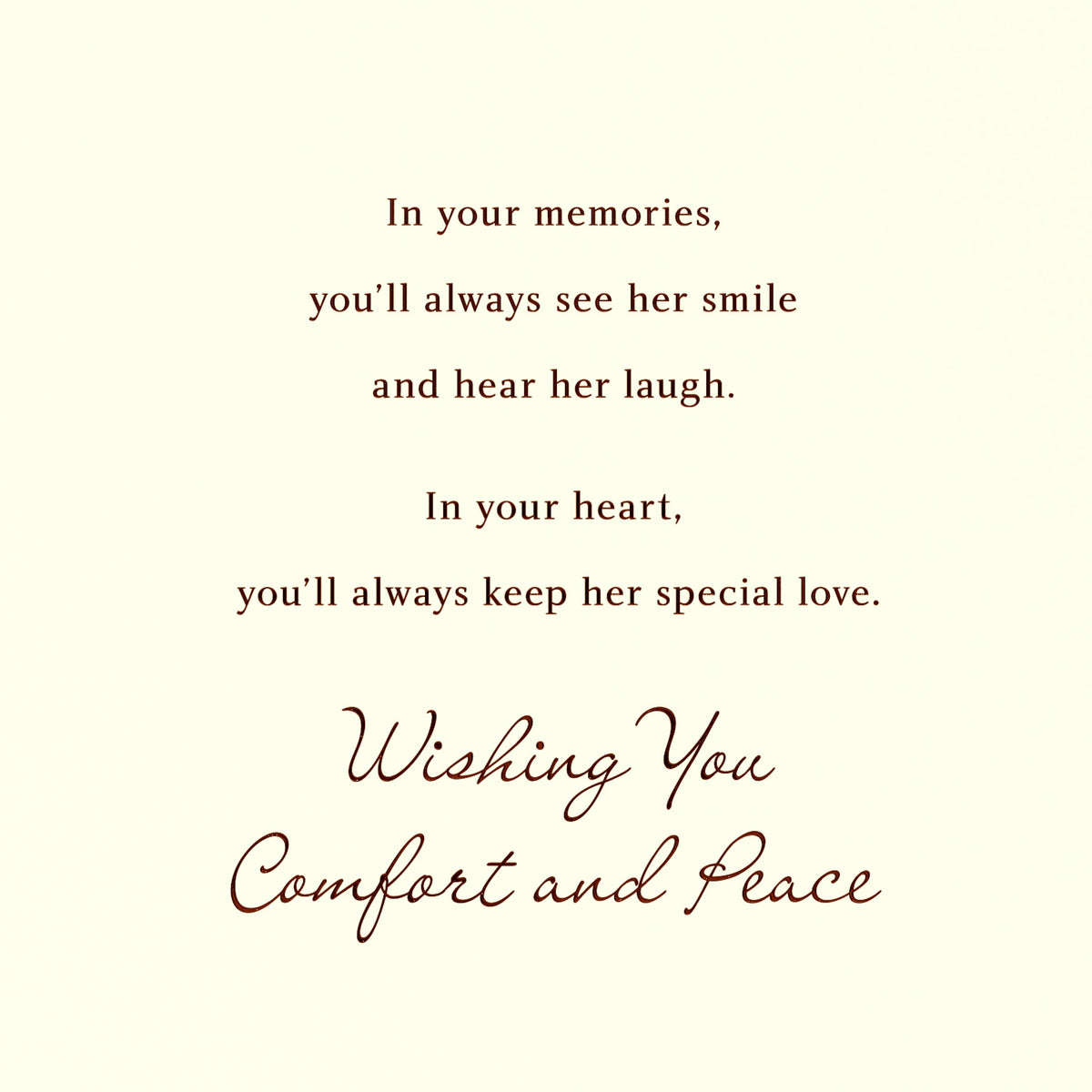 DICKENS INC. - Sympathy Loss of Mother | Sympathy Card for Loss of Mother