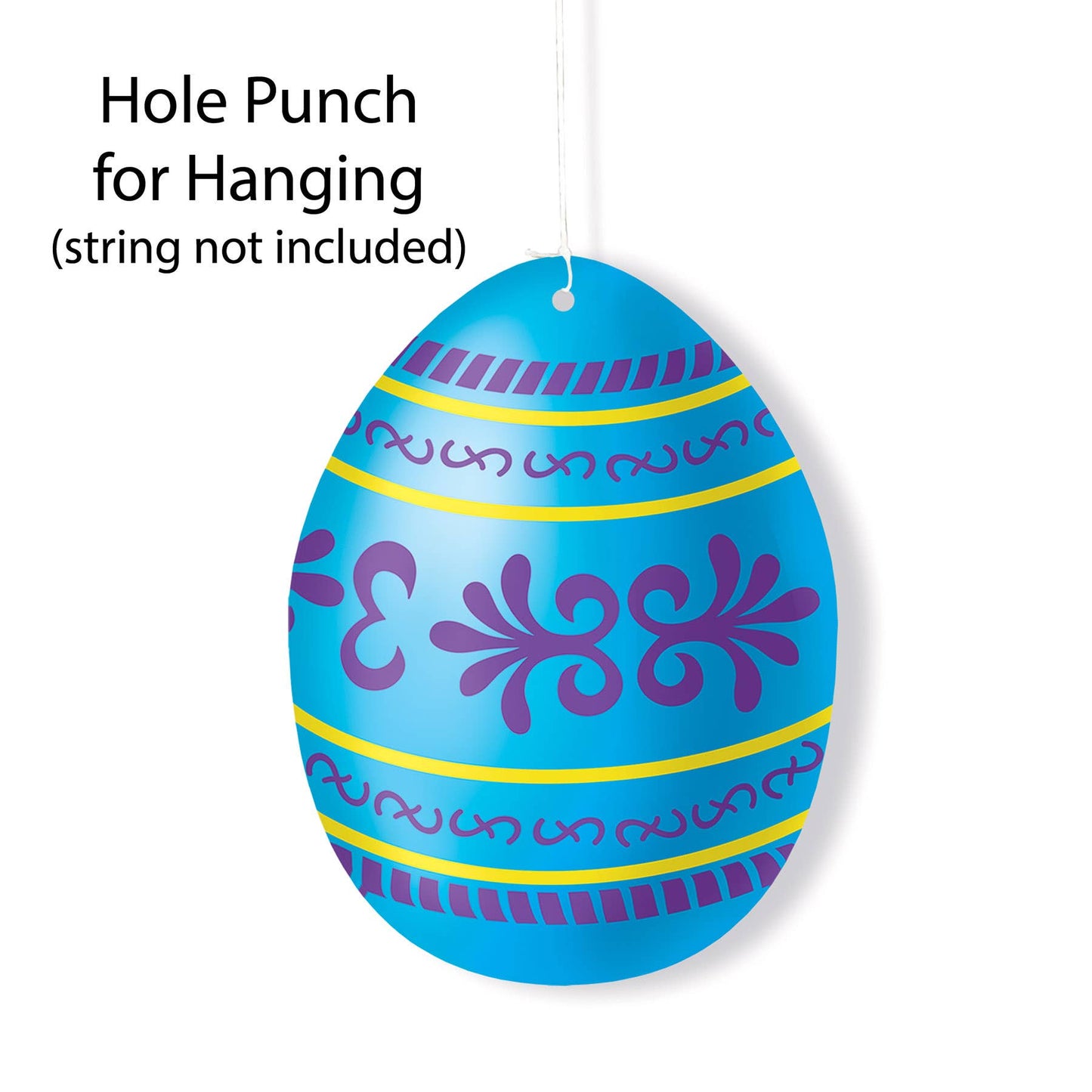 Beistle - Mini Easter Egg Cutouts, 4½", Printed on 2 sides, 10/package