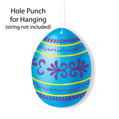 Beistle - Mini Easter Egg Cutouts, 4½", Printed on 2 sides, 10/package