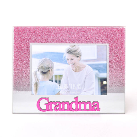 WIDDOP and Co. - **MULTI 8** Pink Glitter / Acrylic Frame 5" x 3.5" - Grandma