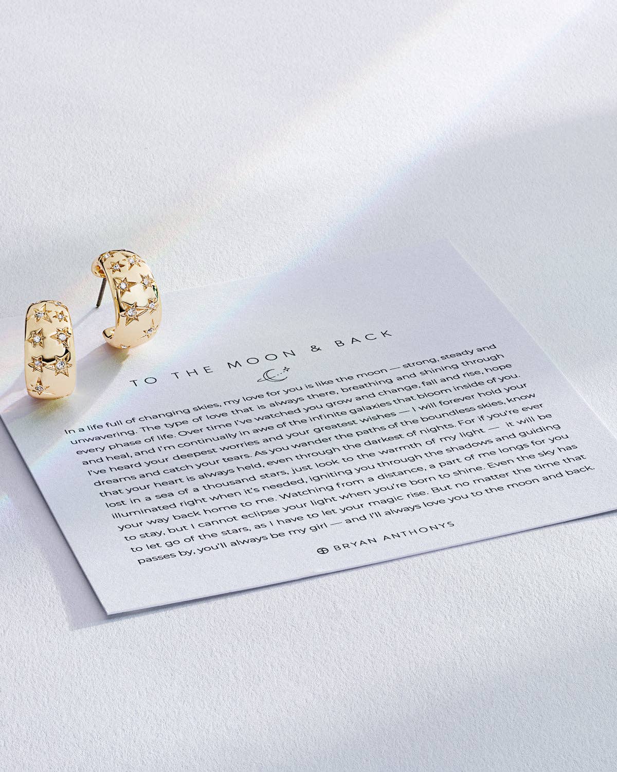 Bryan Anthonys - To the Moon and Back Hoop Earrings: Silver