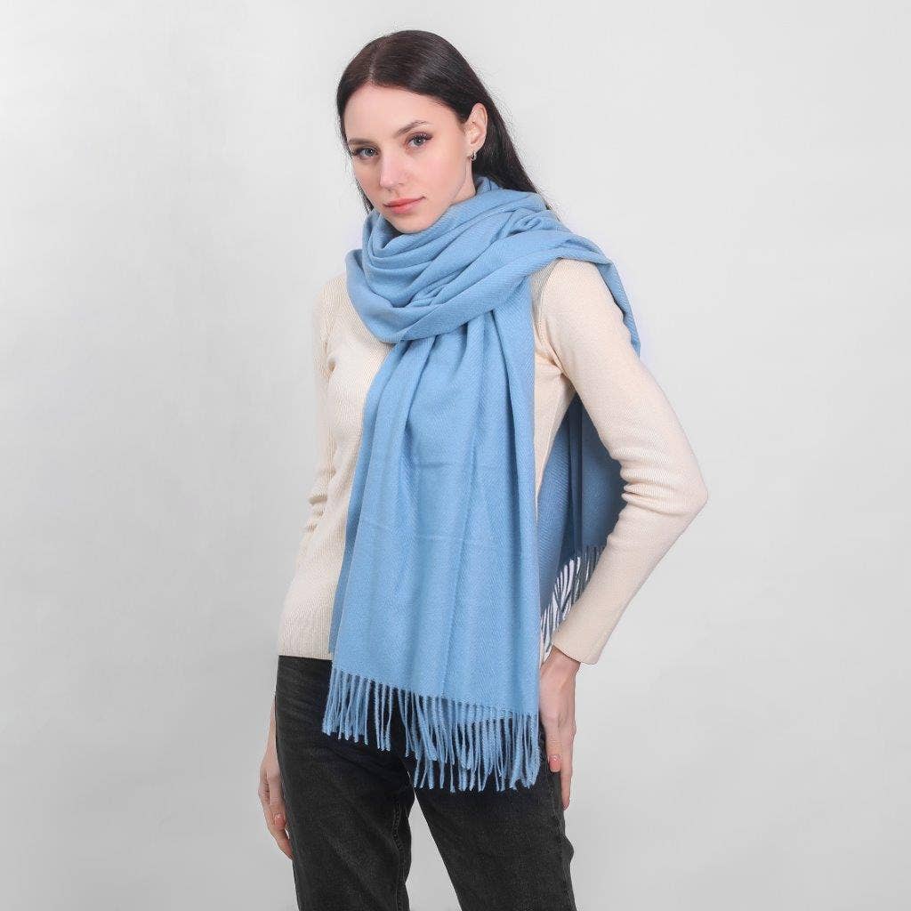 Celtic Ore Crafts - IRS-034E Scarf Supersoft Herringbone Blue