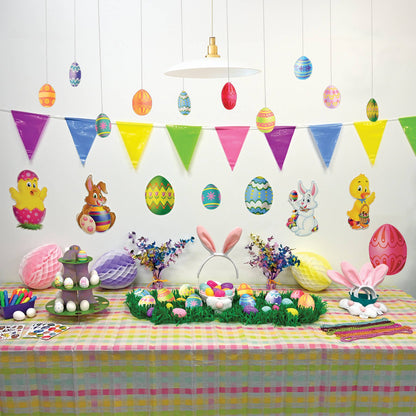 Beistle - Mini Easter Egg Cutouts, 4½", Printed on 2 sides, 10/package