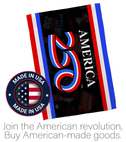 Two Group Flag Co - America 250 Flag Anniversary USA 250th Home Decor: Garden Flag 13" x 18.5" Only / Double Sided-Thick Fabric