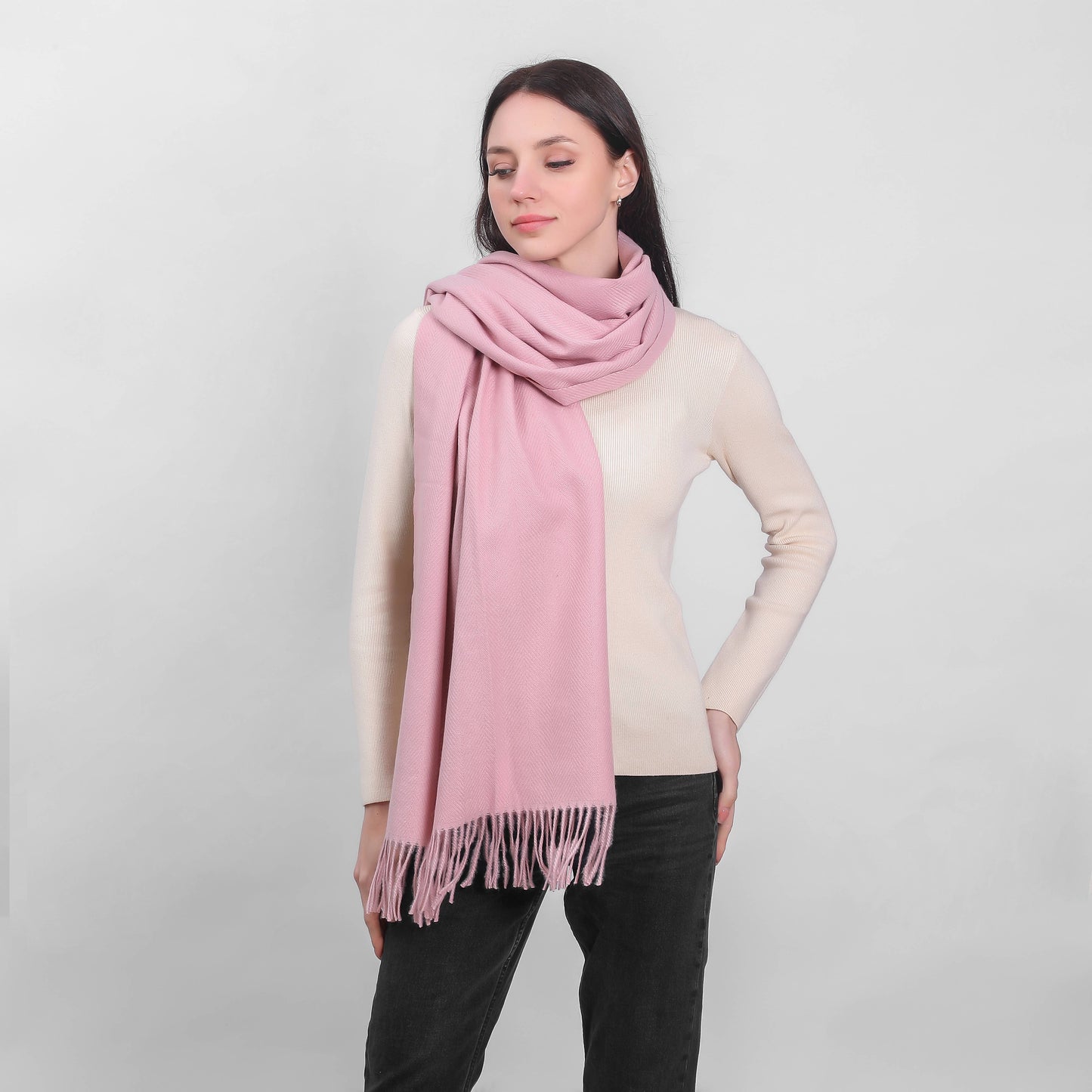 Celtic Ore Crafts - IRS-034D Scarf Super soft Herringbone Pink