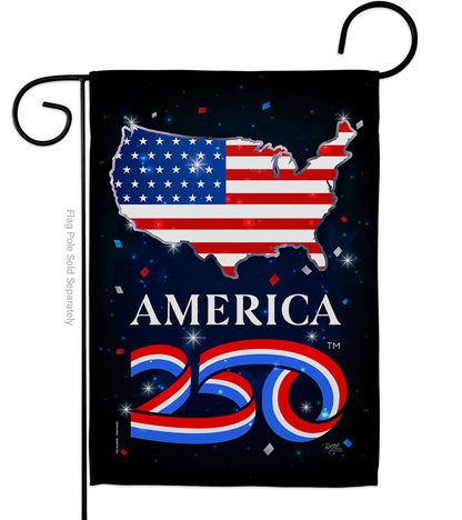 Two Group Flag Co - America 250 Flag Celebration USA 250th Home Decor: Garden Flag 13" x 18.5" Only / Double Sided-Thick Fabric