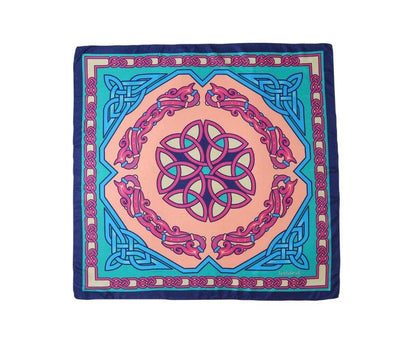 Celtic Ore Crafts - IRS-036B Polysilk Scarf Trinity Blue/ Pink